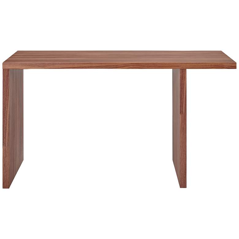 Image 7 Abby 55" Wide American Walnut Wood Rectangular Desk more views