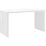 3_Abby 55" Wide Matte White Lacquer Rectangular Desk more views