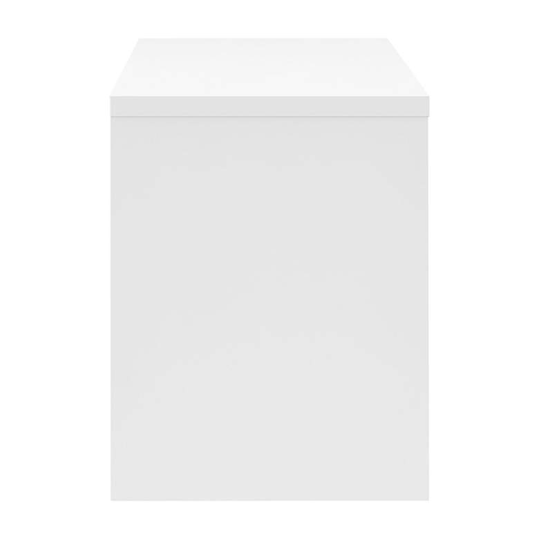 Image 4 Abby 55" Wide Matte White Lacquer Rectangular Desk more views