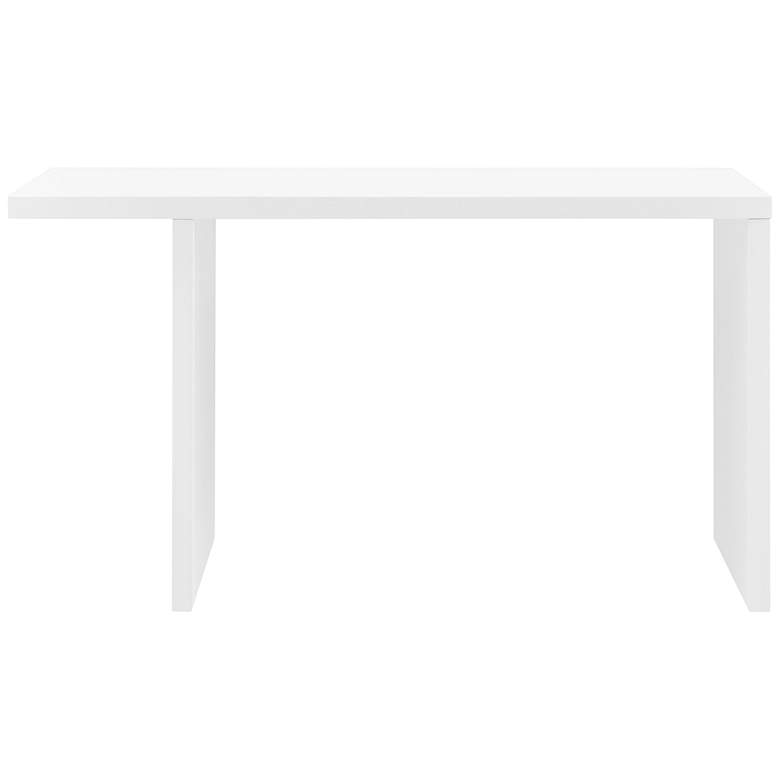 Image 5 Abby 55" Wide Matte White Lacquer Rectangular Desk more views