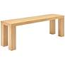 1_Abby 57" Wide Oak Veneer Wood Rectangular Bench