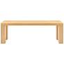 3_Abby 57" Wide Oak Veneer Wood Rectangular Bench more views
