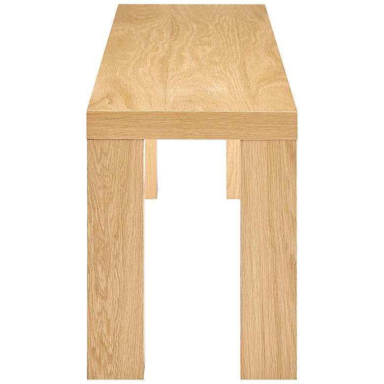 Image 4 Abby 57" Wide Oak Veneer Wood Rectangular Bench more views