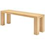 5_Abby 57" Wide Oak Veneer Wood Rectangular Bench more views
