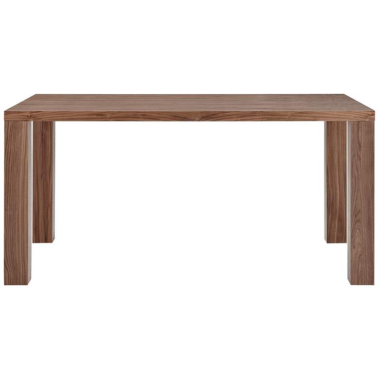 Image 3 Abby 63" Wide Walnut Veneer Wood Rectangular Dining Table more views