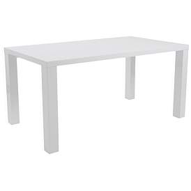 Image1 of Abby 63" Wide White Lacquered Wood Rectangular Dining Table