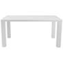 Abby 63" Wide White Lacquered Wood Rectangular Dining Table