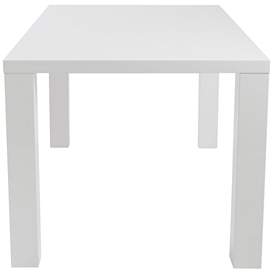 Image4 of Abby 63" Wide White Lacquered Wood Rectangular Dining Table more views