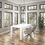 Abby 63" Wide White Lacquered Wood Rectangular Dining Table