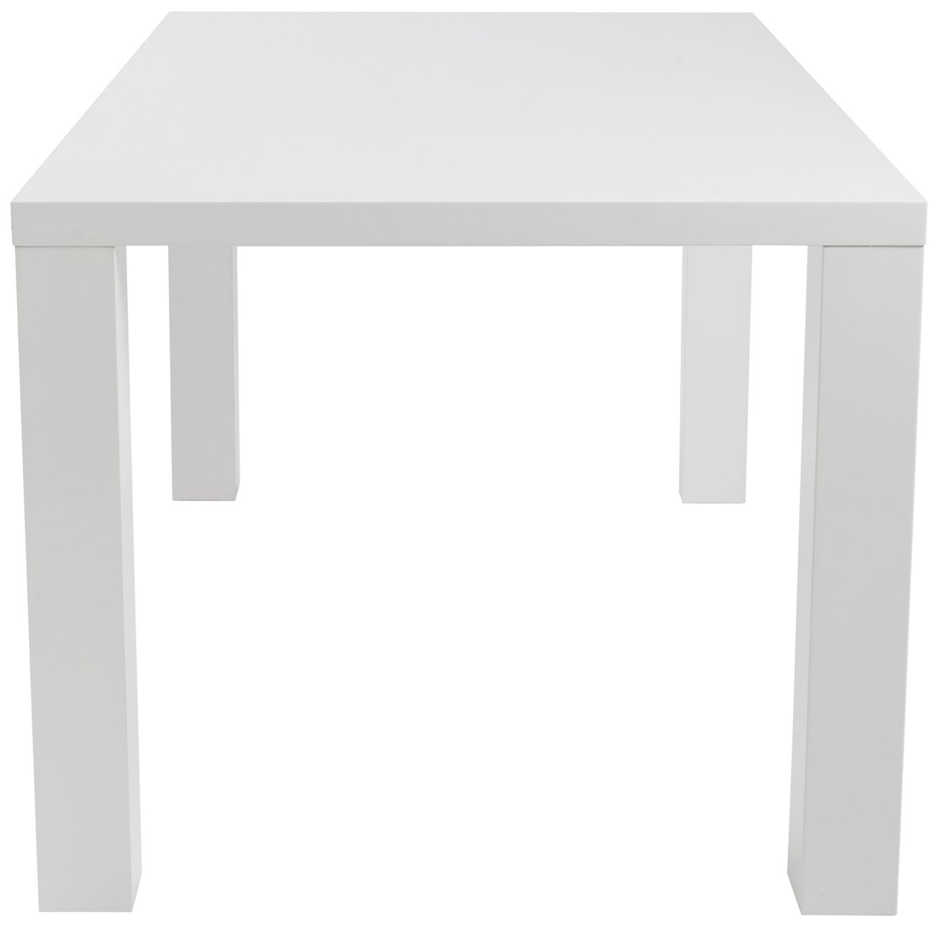 Image 7 Abby 63" Wide White Lacquered Wood Rectangular Dining Table more views