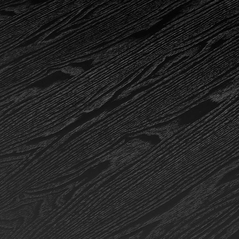 Image 3 Abby 63"W Black Stained Ash Wood Rectangular Dining Table more views