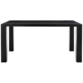 Image4 of Abby 63"W Black Stained Ash Wood Rectangular Dining Table more views