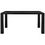 Abby 63"W Black Stained Ash Wood Rectangular Dining Table
