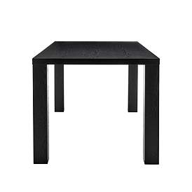 Image5 of Abby 63"W Black Stained Ash Wood Rectangular Dining Table more views