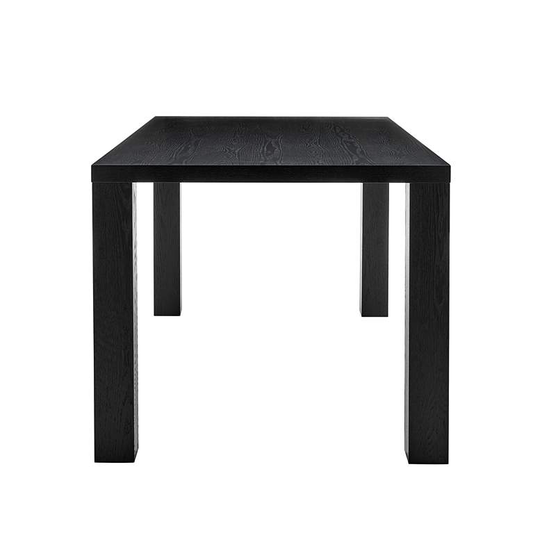 Image 5 Abby 63"W Black Stained Ash Wood Rectangular Dining Table more views