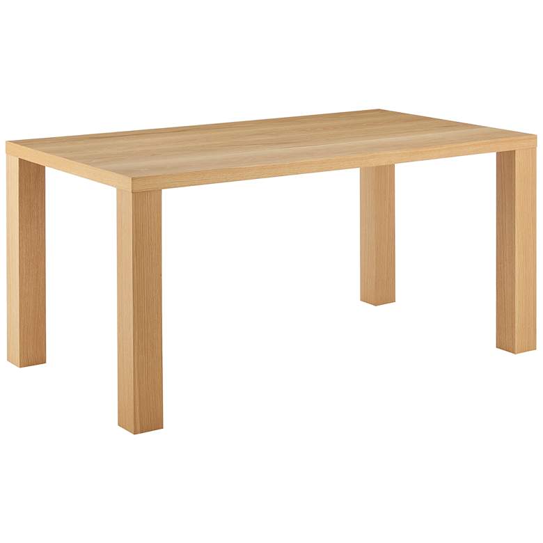 Image 3 Abby 63 inchW Natural White Oak Wood Rectangular Dining Table
