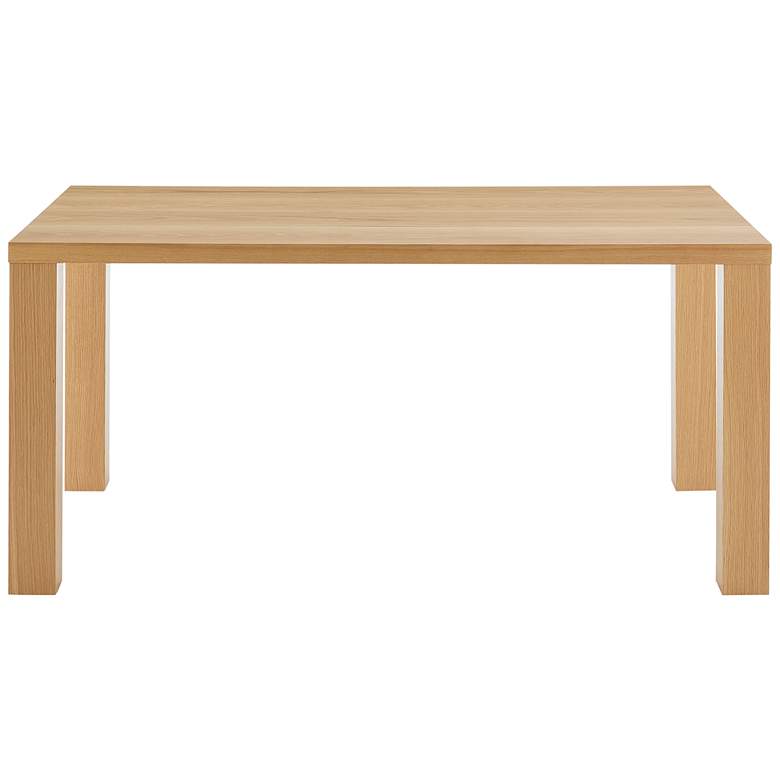 Image 7 Abby 63 inchW Natural White Oak Wood Rectangular Dining Table more views