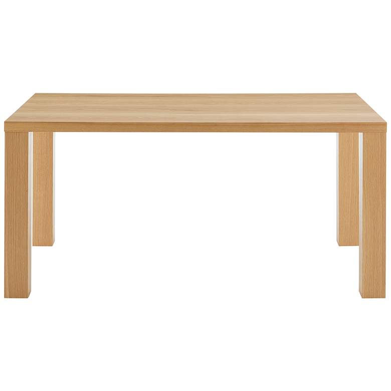 Image 7 Abby 63"W Natural White Oak Wood Rectangular Dining Table more views