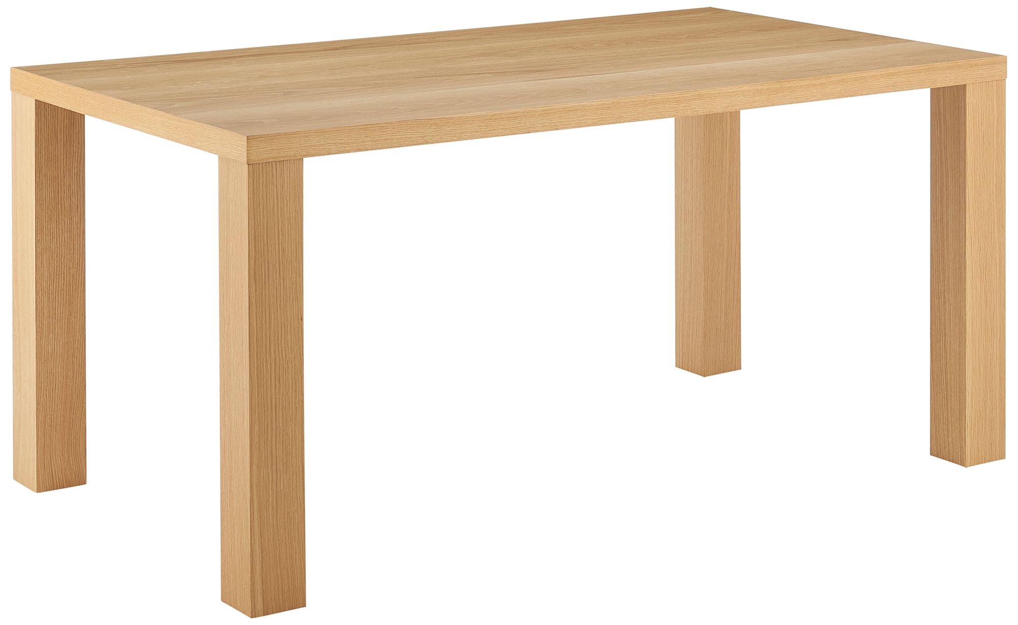 Abby 63"W Natural White Oak Wood Rectangular Dining Table 988D7