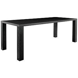 Image2 of Abby 84 1/2" Wide Black Ash Wood Rectangular Dining Table