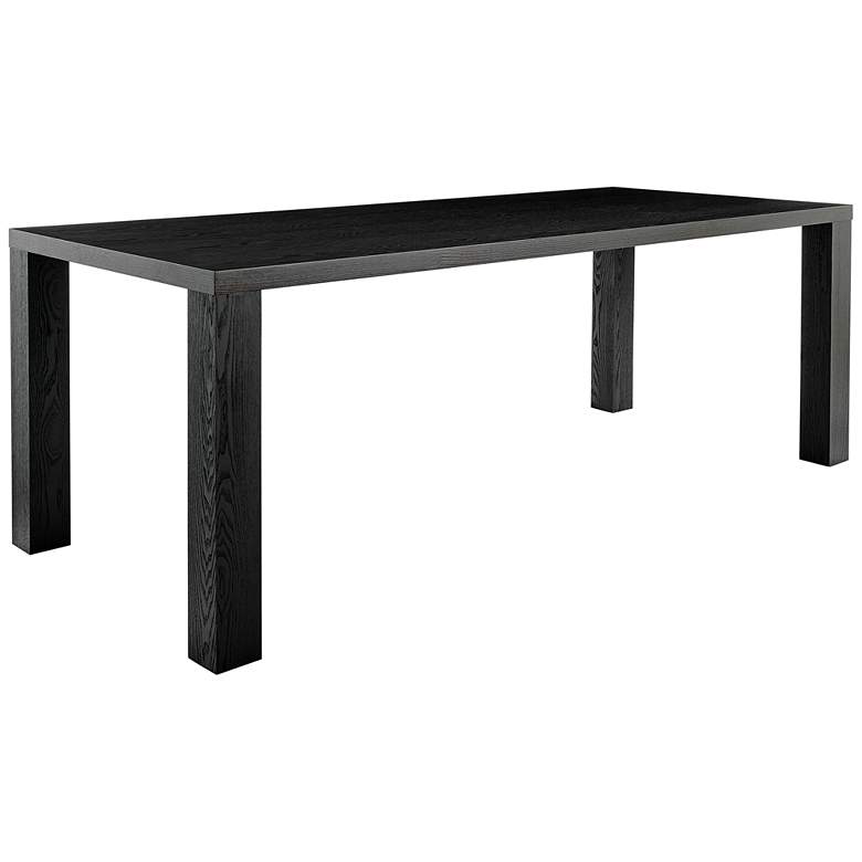 Abby 84 1/2&quot; Wide Black Ash Wood Rectangular Dining Table