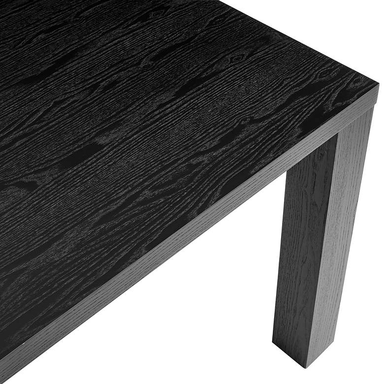 Image 3 Abby 84 1/2 inch Wide Black Ash Wood Rectangular Dining Table more views