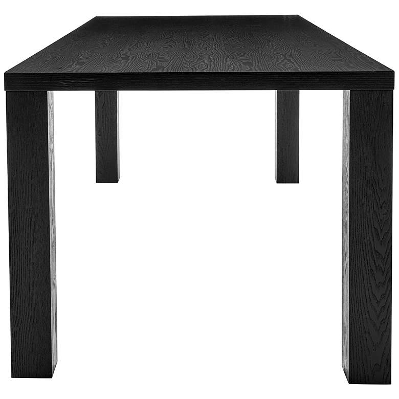 Image 6 Abby 84 1/2 inch Wide Black Ash Wood Rectangular Dining Table more views