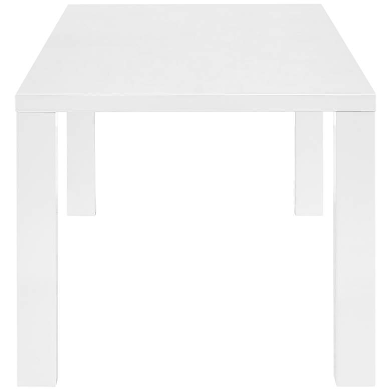 Image 2 Abby 84 1/2" Wide Gloss White Dining Table more views
