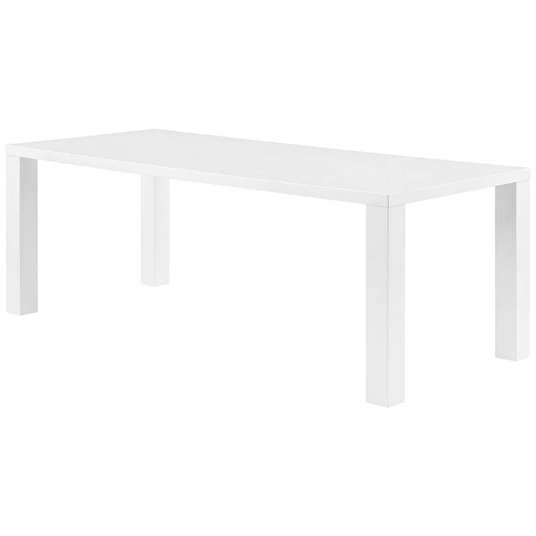 Image 3 Abby 84 1/2" Wide Gloss White Dining Table more views