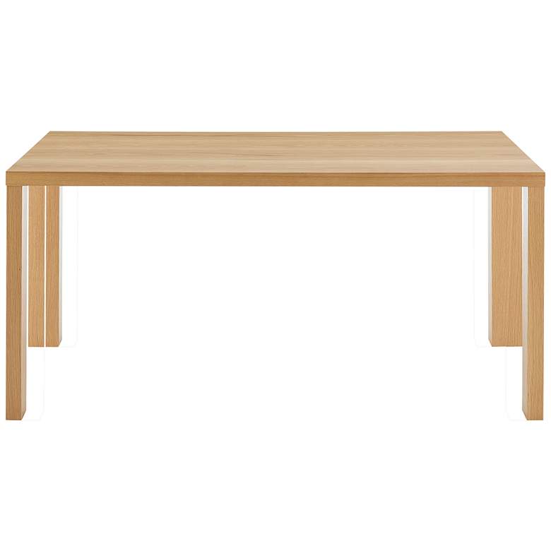 Image 4 Abby 84 1/2" Wide Oak Veneer Wood Rectangular Dining Table more views