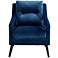 Abby Blue Fabric Tufted Armchair