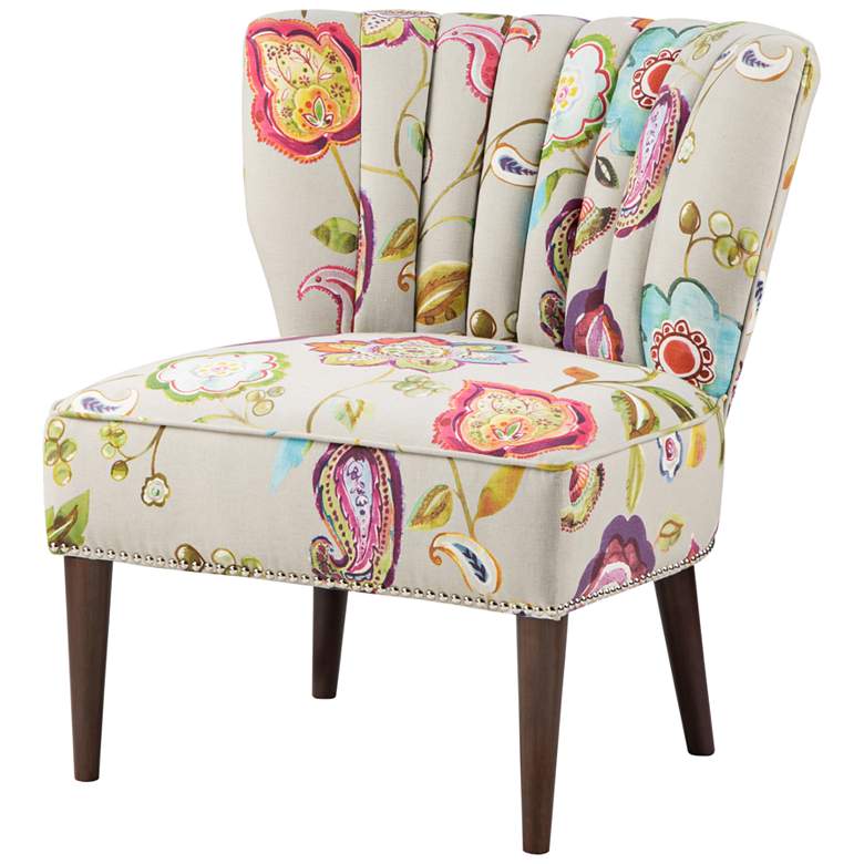 Image 1 Abby Multi-Color Wingback Slipper Accent Chair