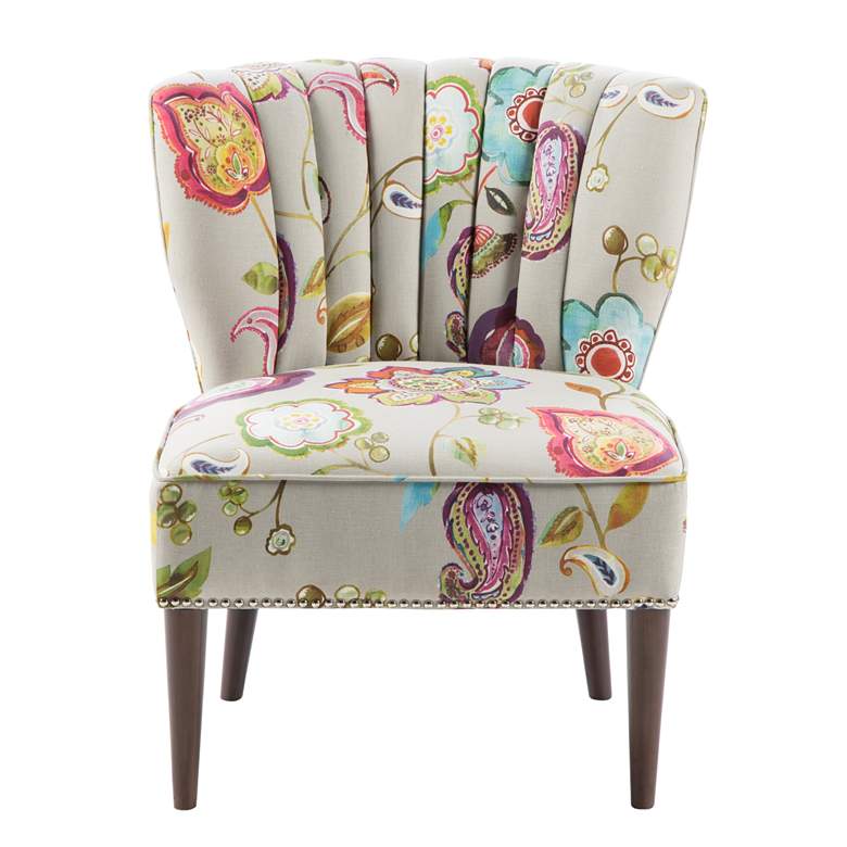 Image 2 Abby Multi-Color Wingback Slipper Accent Chair more views
