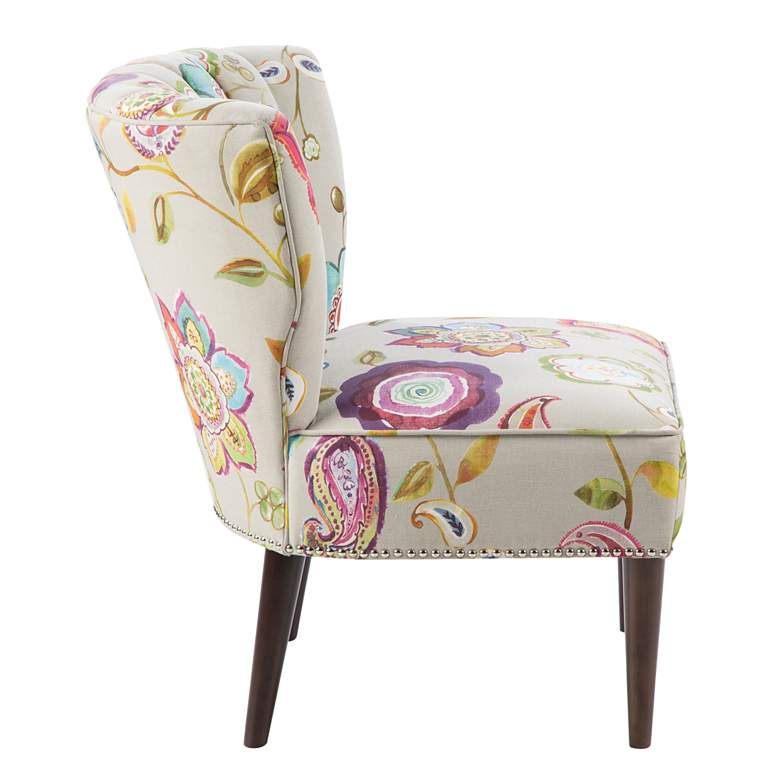 Image 3 Abby Multi-Color Wingback Slipper Accent Chair more views