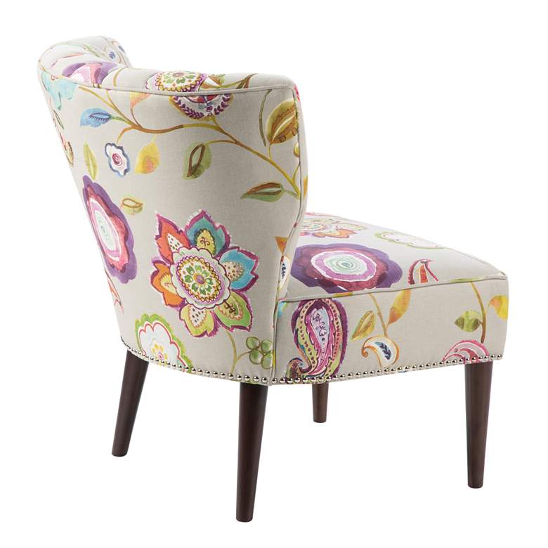 Image 4 Abby Multi-Color Wingback Slipper Accent Chair more views