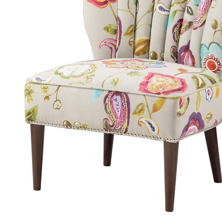 Image 5 Abby Multi-Color Wingback Slipper Accent Chair more views