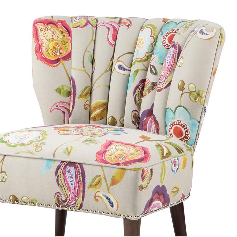 Image 6 Abby Multi-Color Wingback Slipper Accent Chair more views