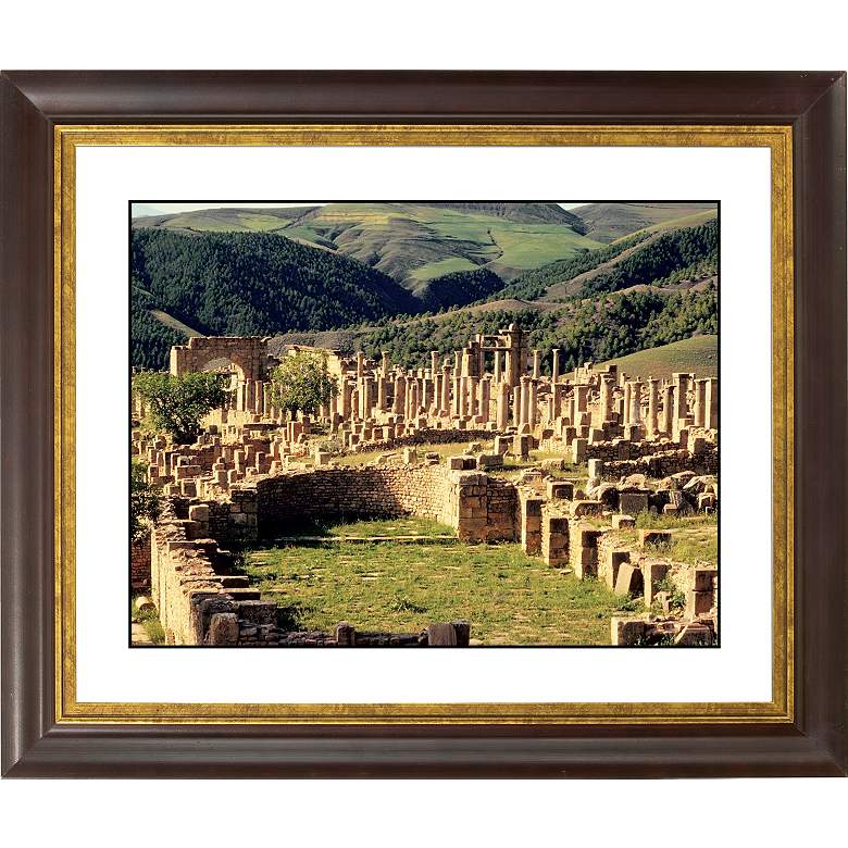 Image 1 Abby Ruins Gold Bronze Frame Giclee 20" Wide Wall Art