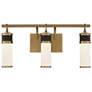 1_Abel 21"W Warm Brass with Matte Black 3-Light LED Bath Light