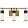 Abel 21"W Warm Brass with Matte Black 3-Light LED Bath Light