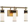 4_Abel 21"W Warm Brass with Matte Black 3-Light LED Bath Light more views