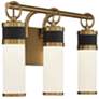 5_Abel 21"W Warm Brass with Matte Black 3-Light LED Bath Light more views