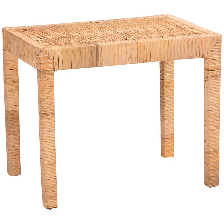 Image 2 Abelia 24" Wide Natural Brown Rectangular Short Accent Bench