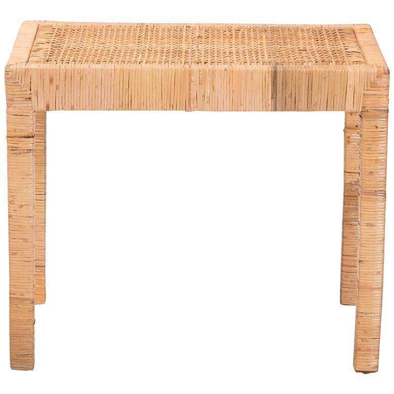 Image 5 Abelia 24" Wide Natural Brown Rectangular Short Accent Bench more views