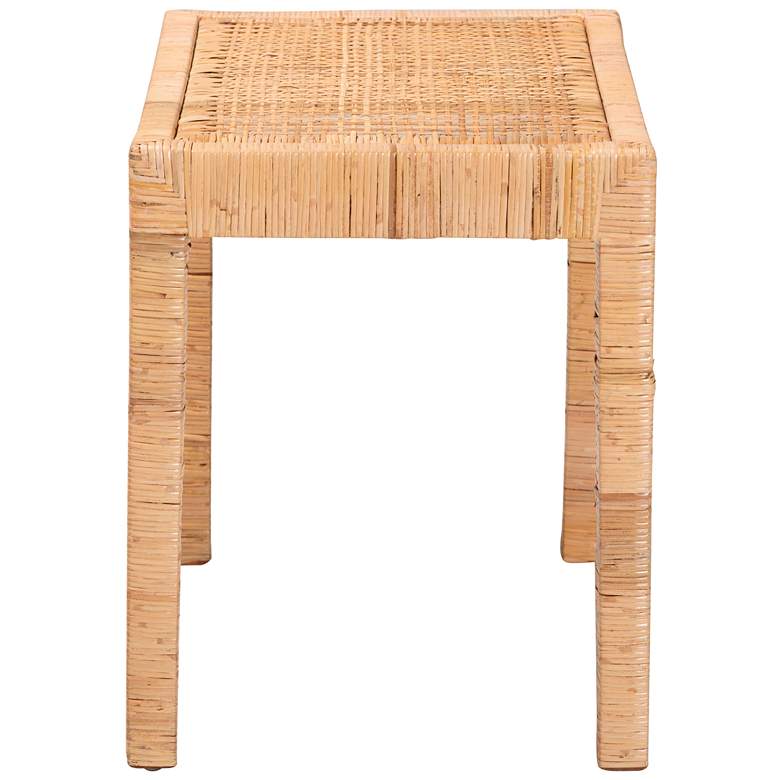 Image 6 Abelia 24" Wide Natural Brown Rectangular Short Accent Bench more views