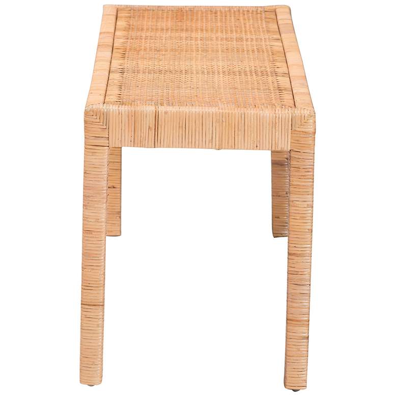 Image 6 Abelia 48 1/2"W Natural Brown Rectangular Long Accent Bench more views