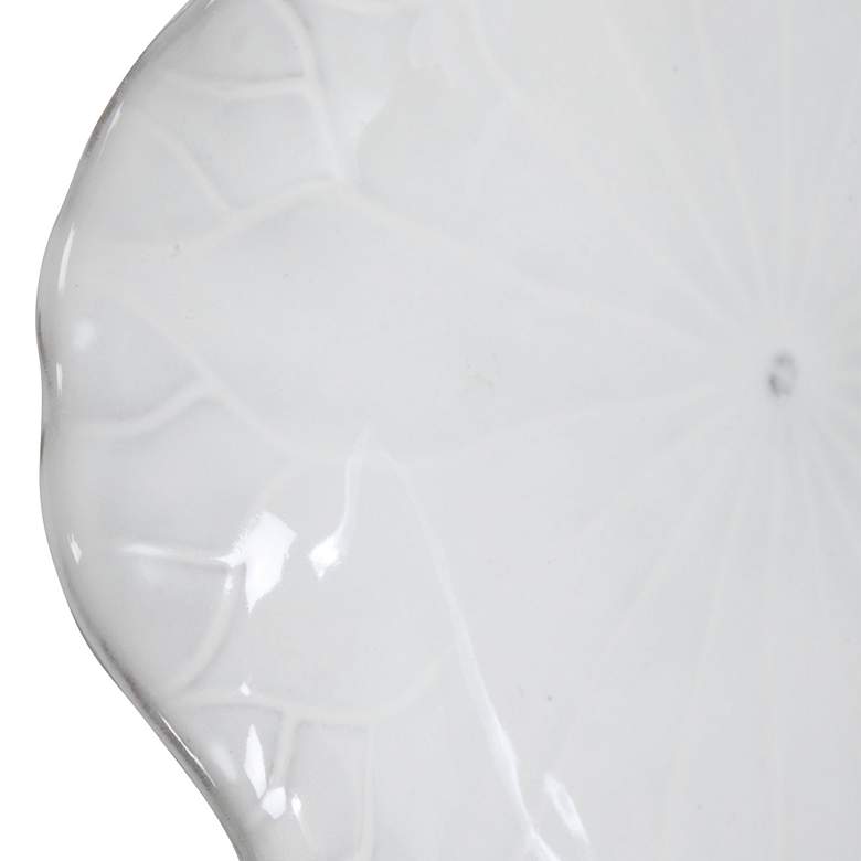 Image 7 Abella 18"W White 3-Piece Flower Ceramic Wall Art Set more views
