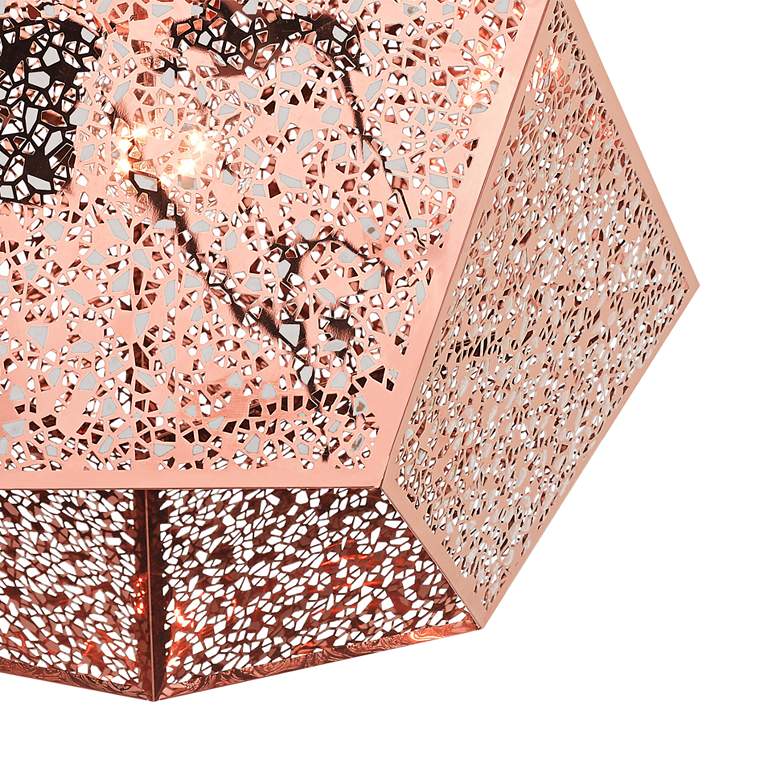 Image 4 Aberdeen 13 3/4 inch Wide Rose Gold Diamond-Shaped Modern Pendant Light more views