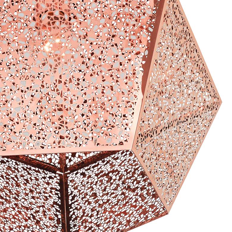 Image 4 Aberdeen 14 1/2 inch Wide Rose Gold Diamond-Shaped Pendant Light more views