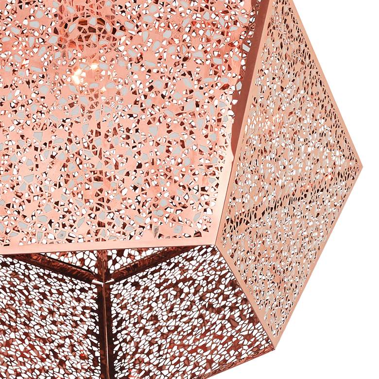 Image 4 Aberdeen 14 1/2" Wide Rose Gold Diamond-Shaped Pendant Light more views